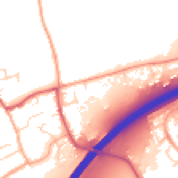 Daytime road noise heatmap for CB8 7PA