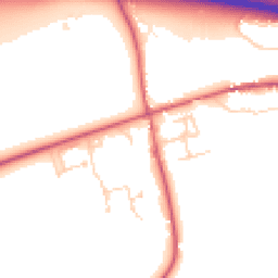 Daytime road noise heatmap for CB8 7PN