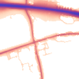 Daytime road noise heatmap for CB8 7PP