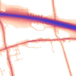 Daytime road noise heatmap for CB8 7PT