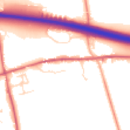 Daytime road noise heatmap for CB8 7RB
