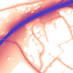 Daytime road noise heatmap for CB8 7RX