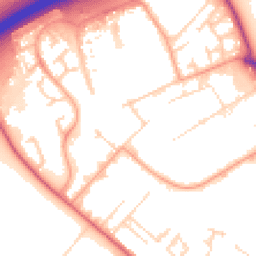 Daytime road noise heatmap for CB8 7XA