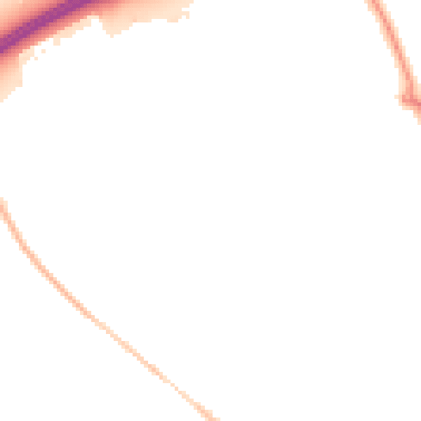 Night-time road noise heatmap for CB8 7XA