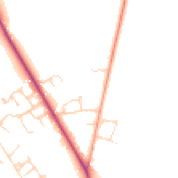 Daytime road noise heatmap for CB8 7YP