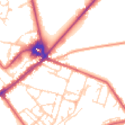 Daytime road noise heatmap for CB8 8DT