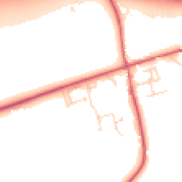 Daytime road noise heatmap for CB8 8FJ