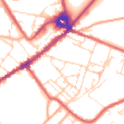 Daytime road noise heatmap for CB8 8FL