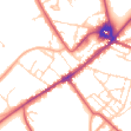 Daytime road noise heatmap for CB8 8HQ