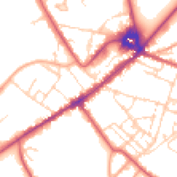 Daytime road noise heatmap for CB8 8JP