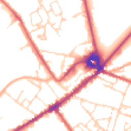 Daytime road noise heatmap for CB8 8NR