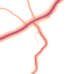 Daytime road noise heatmap for CB8 8YP