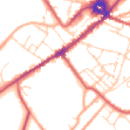 Daytime road noise heatmap for CB8 9AA