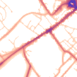 Daytime road noise heatmap for CB8 9AE