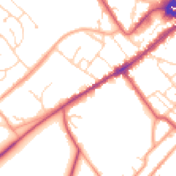 Daytime road noise heatmap for CB8 9AP