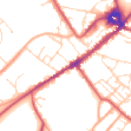 Daytime road noise heatmap for CB8 9AQ