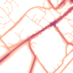 Daytime road noise heatmap for CB8 9AT