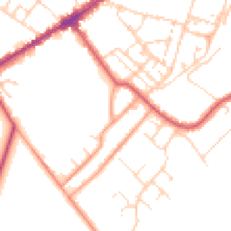 Daytime road noise heatmap for CB8 9BL