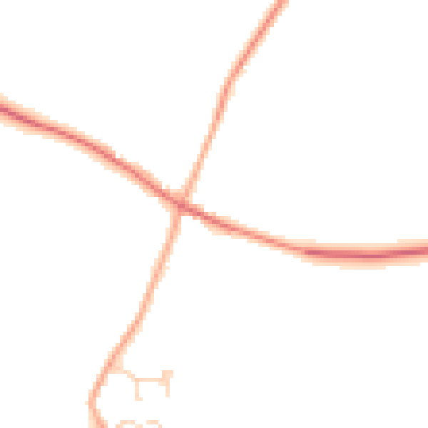 Daytime road noise heatmap for CB8 9DP