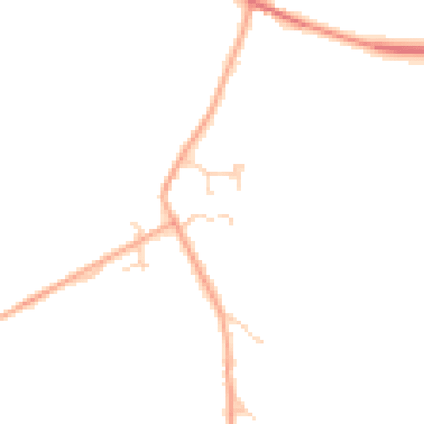 Daytime road noise heatmap for CB8 9EW