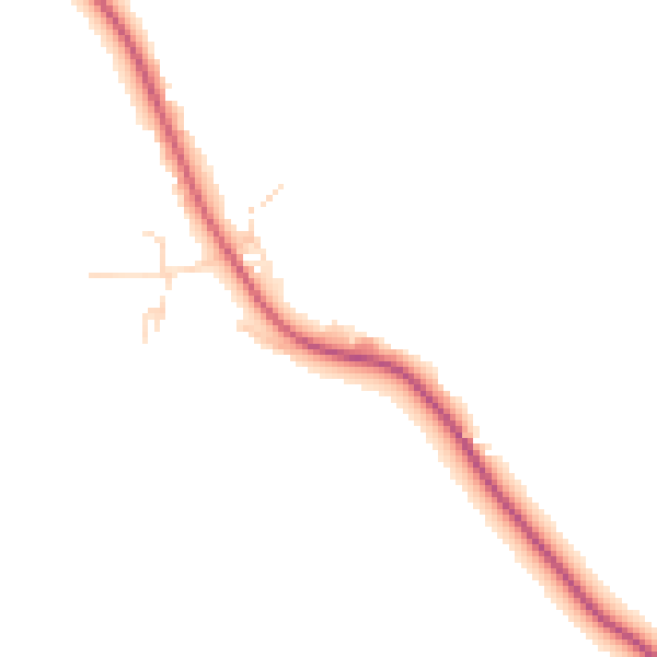 Daytime road noise heatmap for CB8 9NG