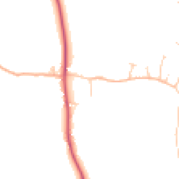 Daytime road noise heatmap for CB8 9XD