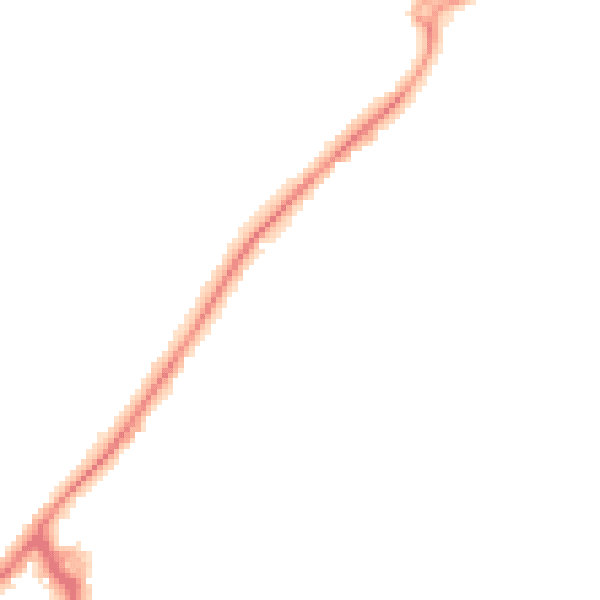 Night-time road noise heatmap for CB9 0AA