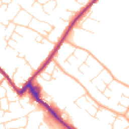 Daytime road noise heatmap for CB9 0AF