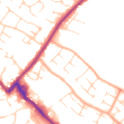 Daytime road noise heatmap for CB9 0AJ