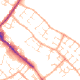 Daytime road noise heatmap for CB9 0AS