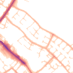 Daytime road noise heatmap for CB9 0AU
