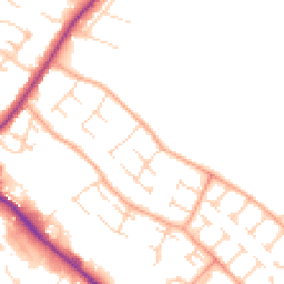 Daytime road noise heatmap for CB9 0AW