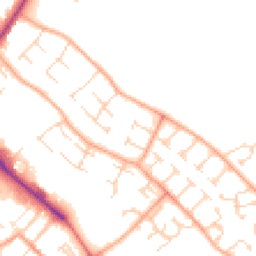 Daytime road noise heatmap for CB9 0AX