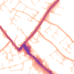 Daytime road noise heatmap for CB9 0BN