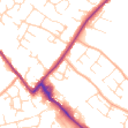 Daytime road noise heatmap for CB9 0BY