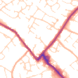 Daytime road noise heatmap for CB9 0BZ