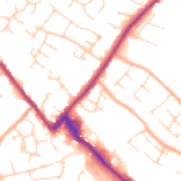 Daytime road noise heatmap for CB9 0DB