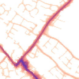 Daytime road noise heatmap for CB9 0DD