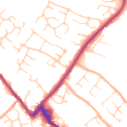 Daytime road noise heatmap for CB9 0DG
