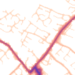 Daytime road noise heatmap for CB9 0DJ