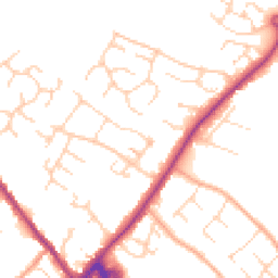 Daytime road noise heatmap for CB9 0DQ