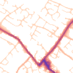 Daytime road noise heatmap for CB9 0DS