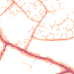 Daytime road noise heatmap for CB9 0LA