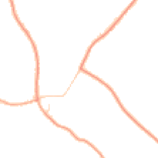 Daytime road noise heatmap for CB9 7AQ
