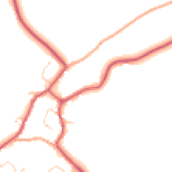 Daytime road noise heatmap for CB9 7BN