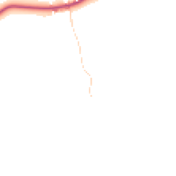 Daytime road noise heatmap for CB9 7DZ