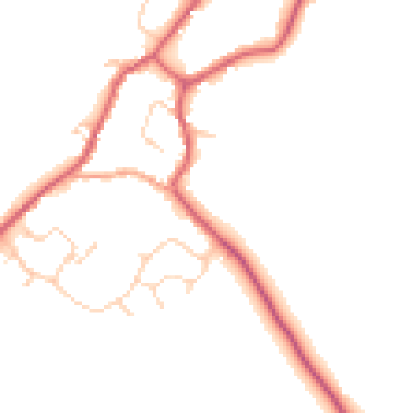Daytime road noise heatmap for CB9 7EA