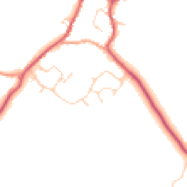Daytime road noise heatmap for CB9 7ED