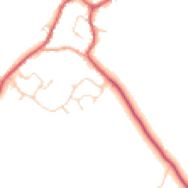 Daytime road noise heatmap for CB9 7EE