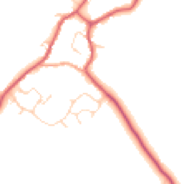 Daytime road noise heatmap for CB9 7EF